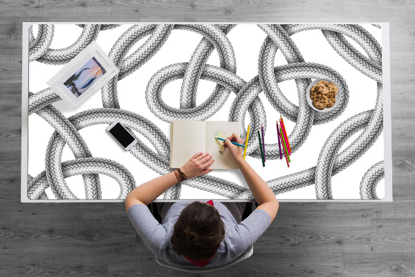 Desk pad tangled cable