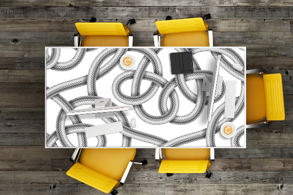 Desk pad tangled cable