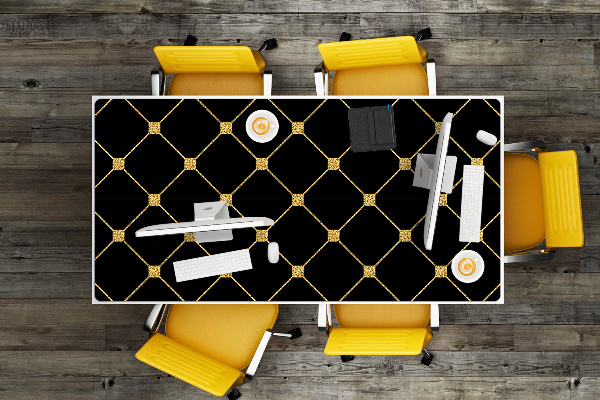 Large desk mat for children Gold diamonds