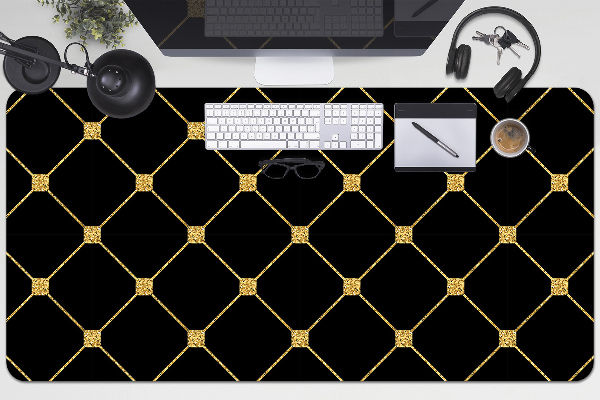 Large desk mat for children Gold diamonds