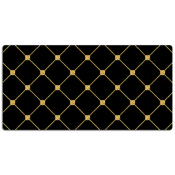 Large desk mat for children Gold diamonds