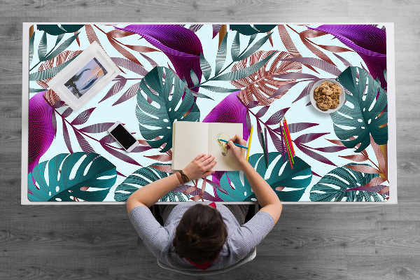 Full desk pad tropical leaves