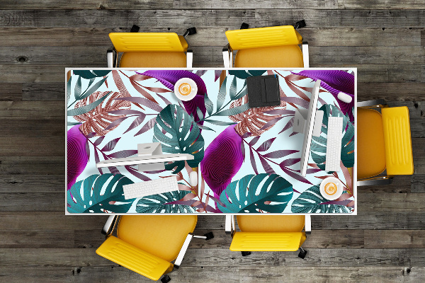Full desk pad tropical leaves