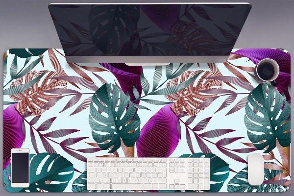 Full desk pad tropical leaves