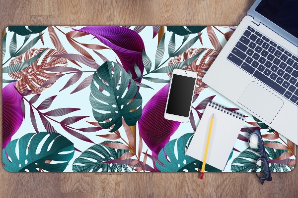 Full desk pad tropical leaves