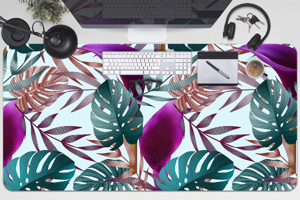 Full desk pad tropical leaves