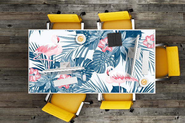 Full desk protector tropical birds