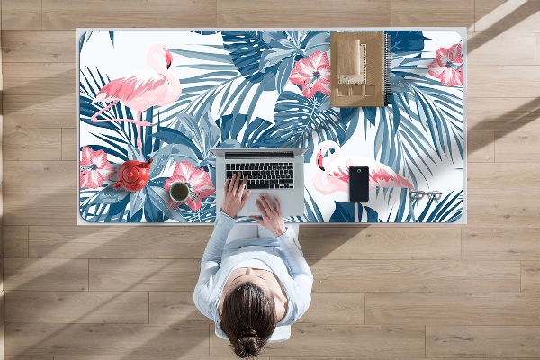 Full desk protector tropical birds