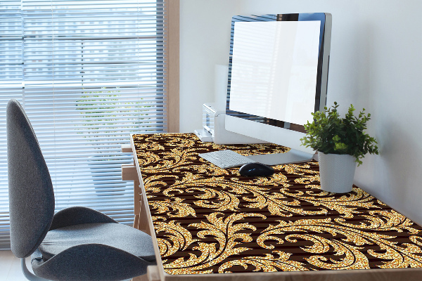 Full desk mat leafy pattern
