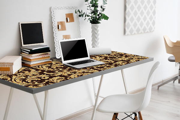 Full desk mat leafy pattern