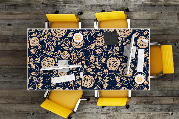 Desk mat Vintage golden roses