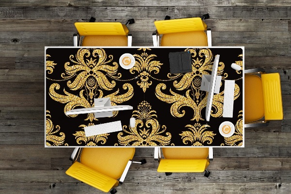 Full desk mat Golden ornament