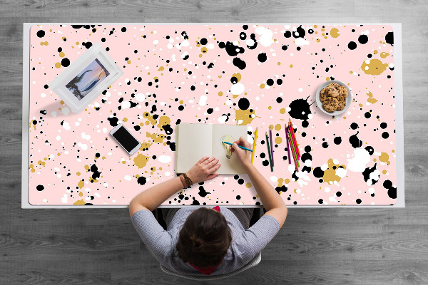 Large desk mat table protector Stains of a paint