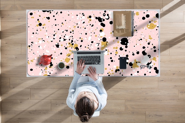 Large desk mat table protector Stains of a paint