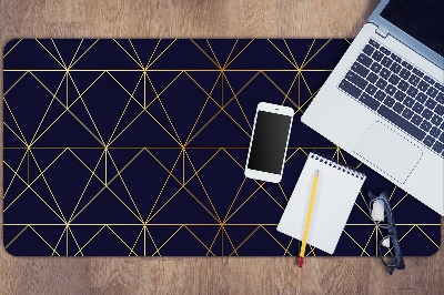 Large desk mat table protector triangles pattern