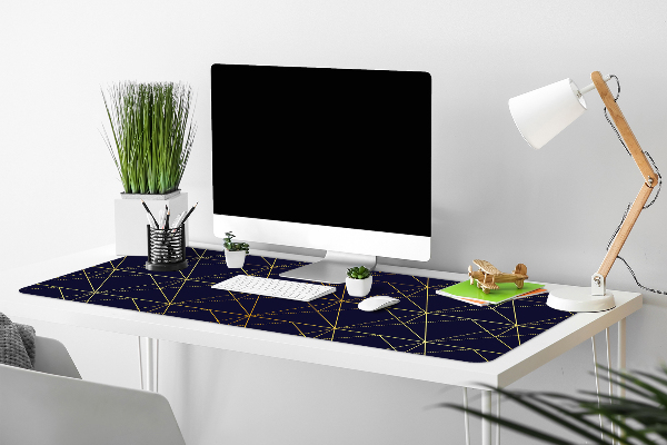 Large desk mat table protector triangles pattern