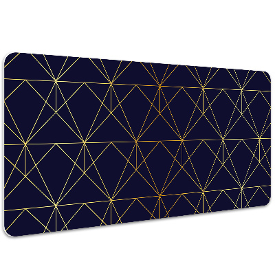 Large desk mat table protector triangles pattern