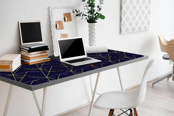 Large desk mat table protector triangles pattern
