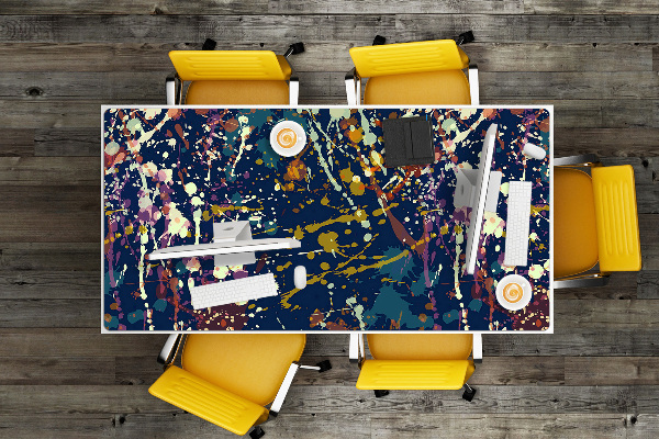 Full desk mat watercolor stains