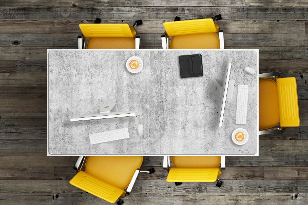 Large desk mat for children gray concrete