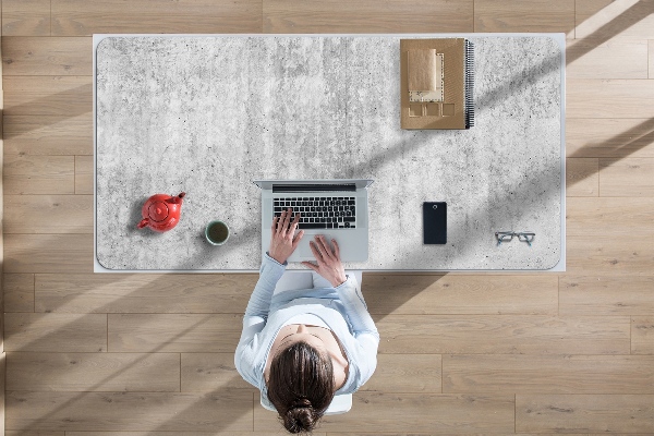 Large desk mat for children gray concrete