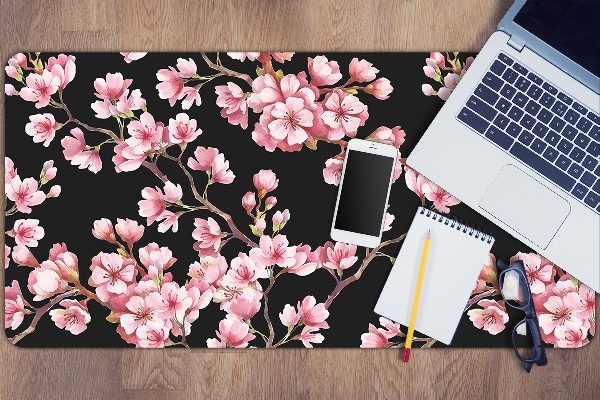 Large desk pad PVC protector Cherry blossoms