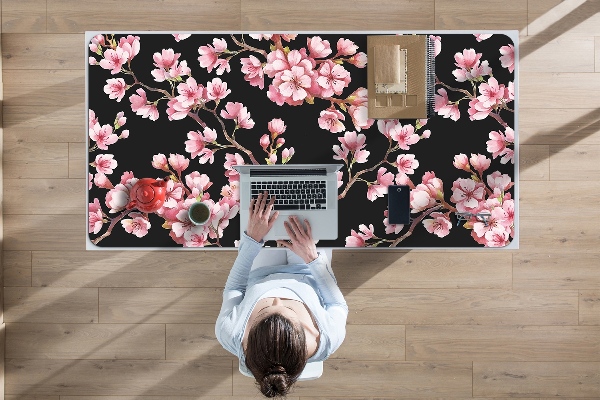 Large desk pad PVC protector Cherry blossoms