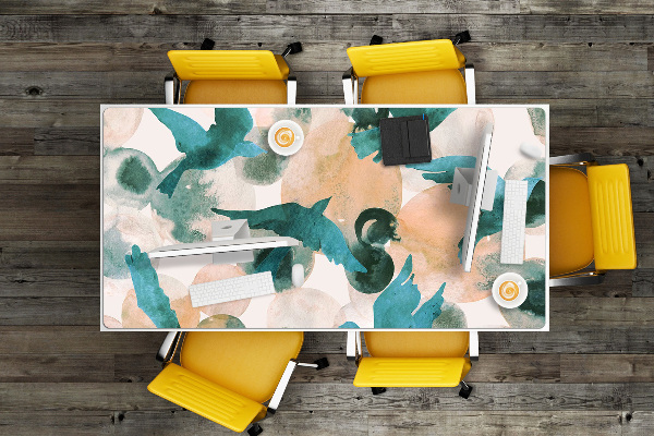Full desk mat birds painted