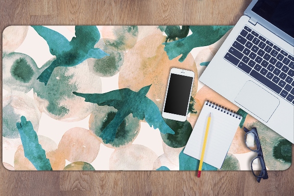 Full desk mat birds painted