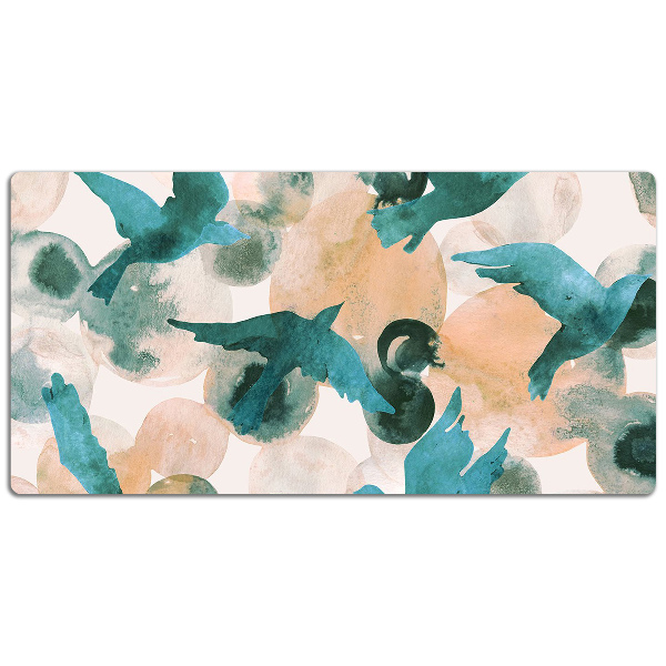 Full desk mat birds painted