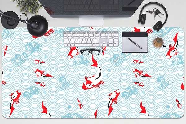 Large desk mat for children koi carp