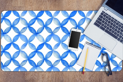 Desk pad blue circles