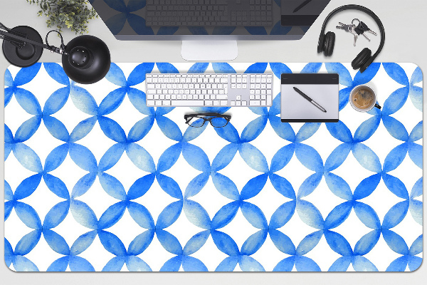 Desk pad blue circles