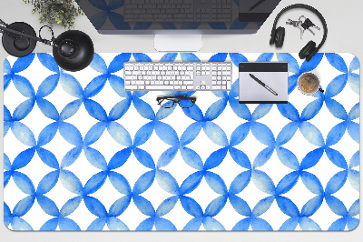 Desk pad blue circles