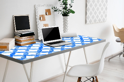 Desk pad blue circles