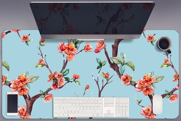 Desk pad blooming tree