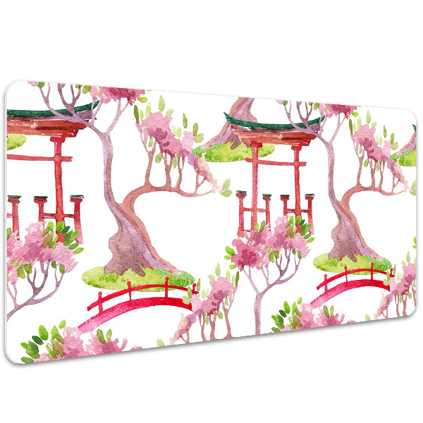 Full desk protector Japanese motifs