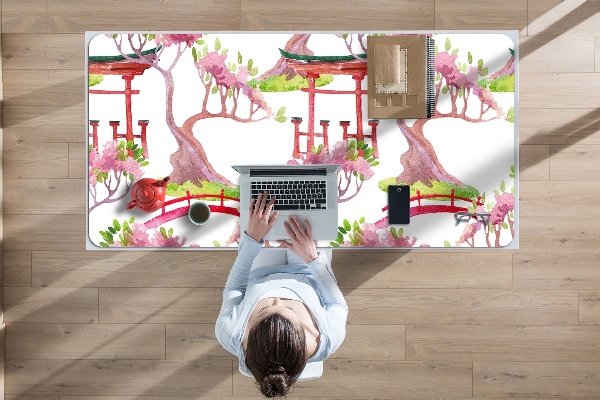 Full desk protector Japanese motifs