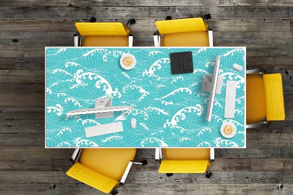 Large desk mat for children waves