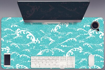 Large desk mat for children waves