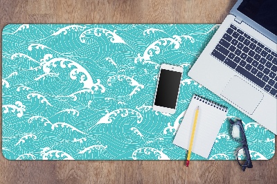 Large desk mat for children waves