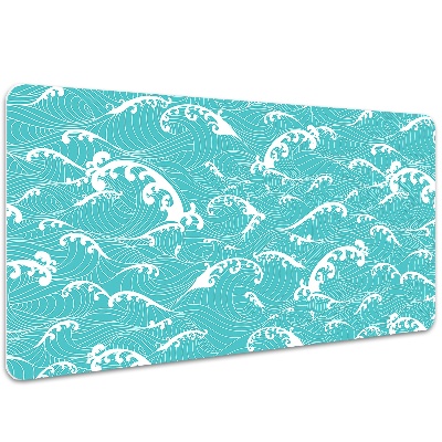 Large desk mat for children waves