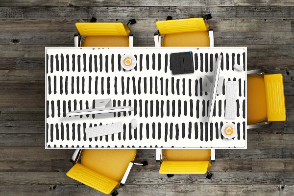 Desk mat abstract lines