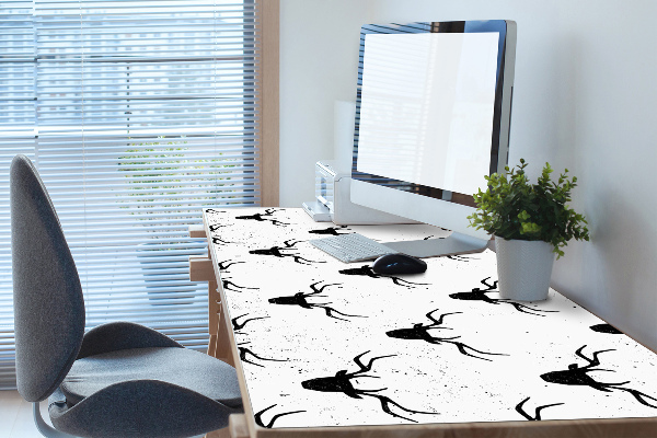 Large desk mat table protector deer head