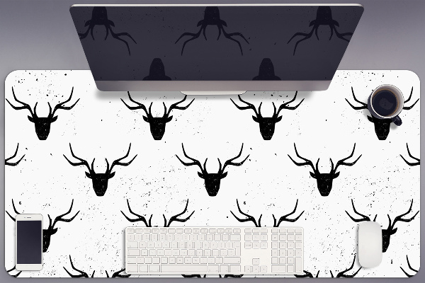 Large desk mat table protector deer head