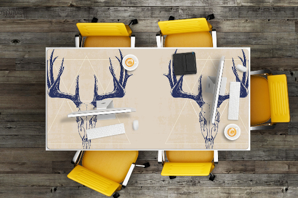 Desk pad deer skull