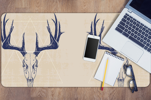 Desk pad deer skull