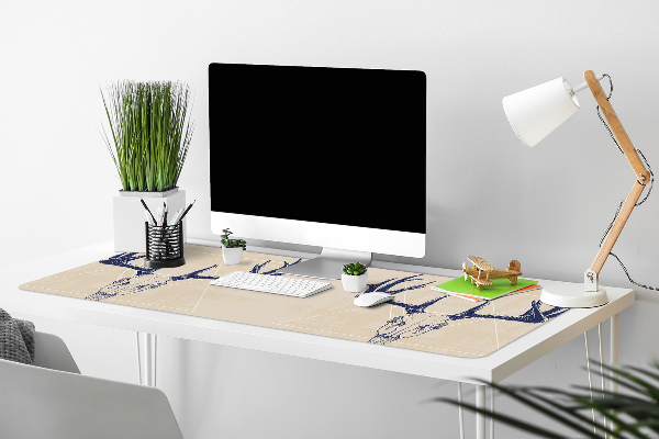 Desk pad deer skull