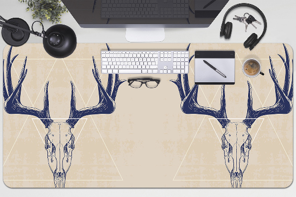 Desk pad deer skull