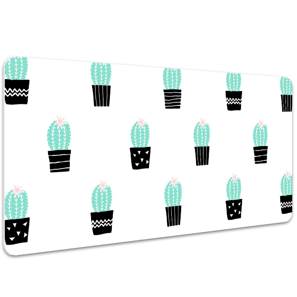 Large desk mat for children cacti